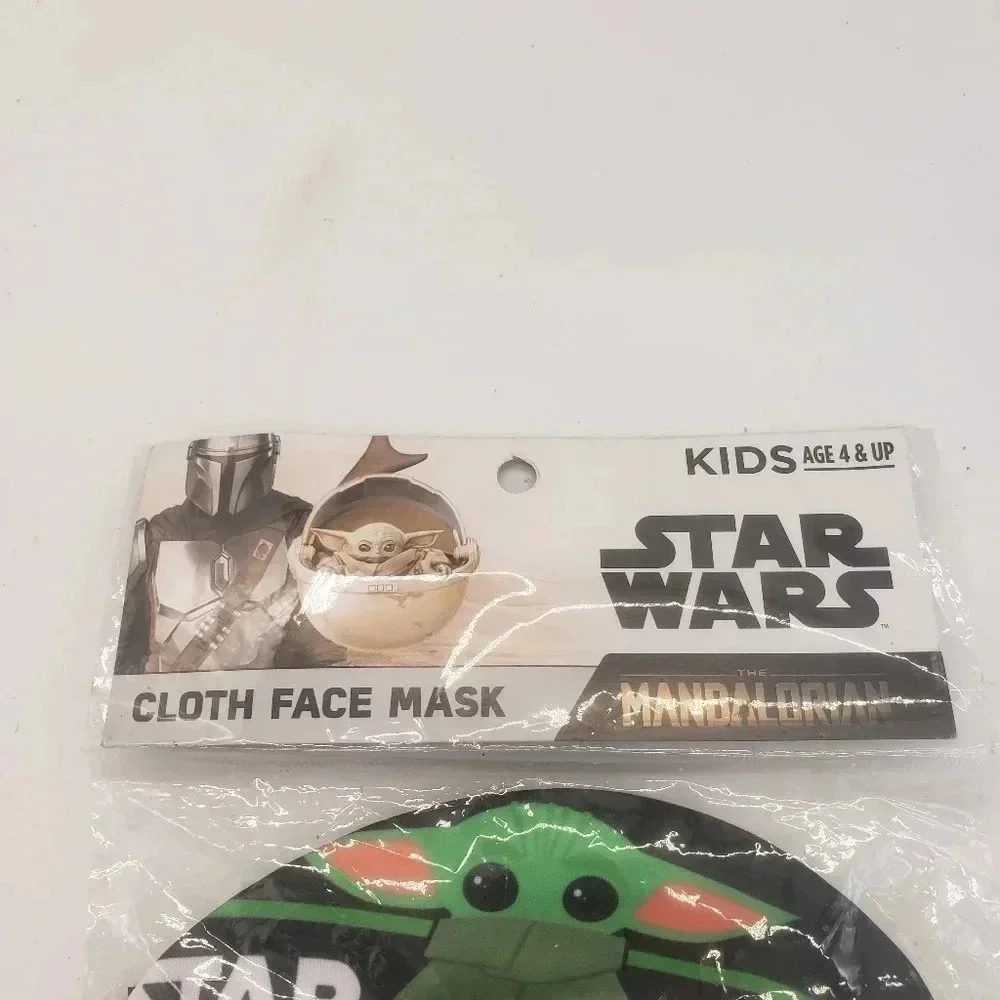 Disney Star Wars Cloth Kids Face  Masks Washable MANDALORIAN 1 Pack 3 Mask Total
